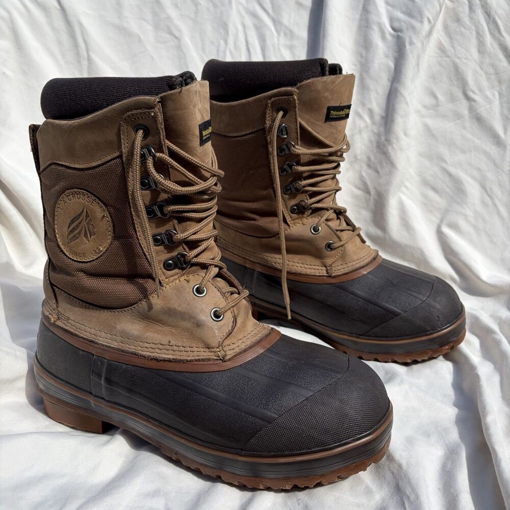 Lacrosse Ice King Leather Winter Snow Ice Fishing Hunting Boots - Men's 11